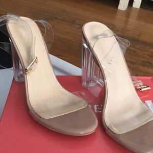 Clear heels